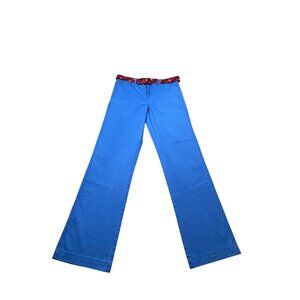 Tommy Hilfiger Belted Boy SZ 20 Blue Chinos Red Belt W30 L29 T855032 Dress Pants